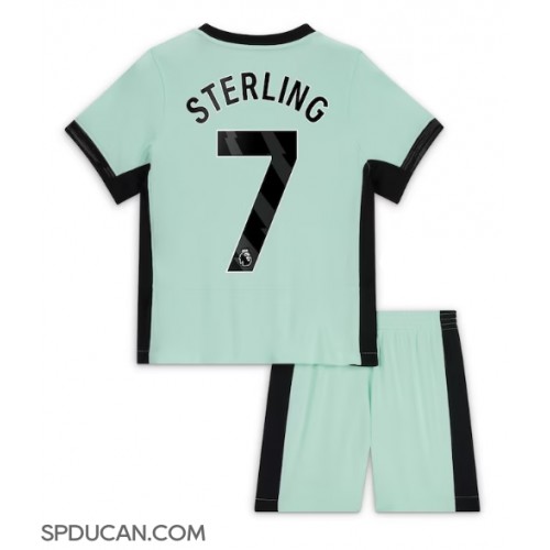 Dječji Nogometni Dres Chelsea Raheem Sterling #7 Rezervni 2023-24 Kratak Rukav (+ Kratke hlače)